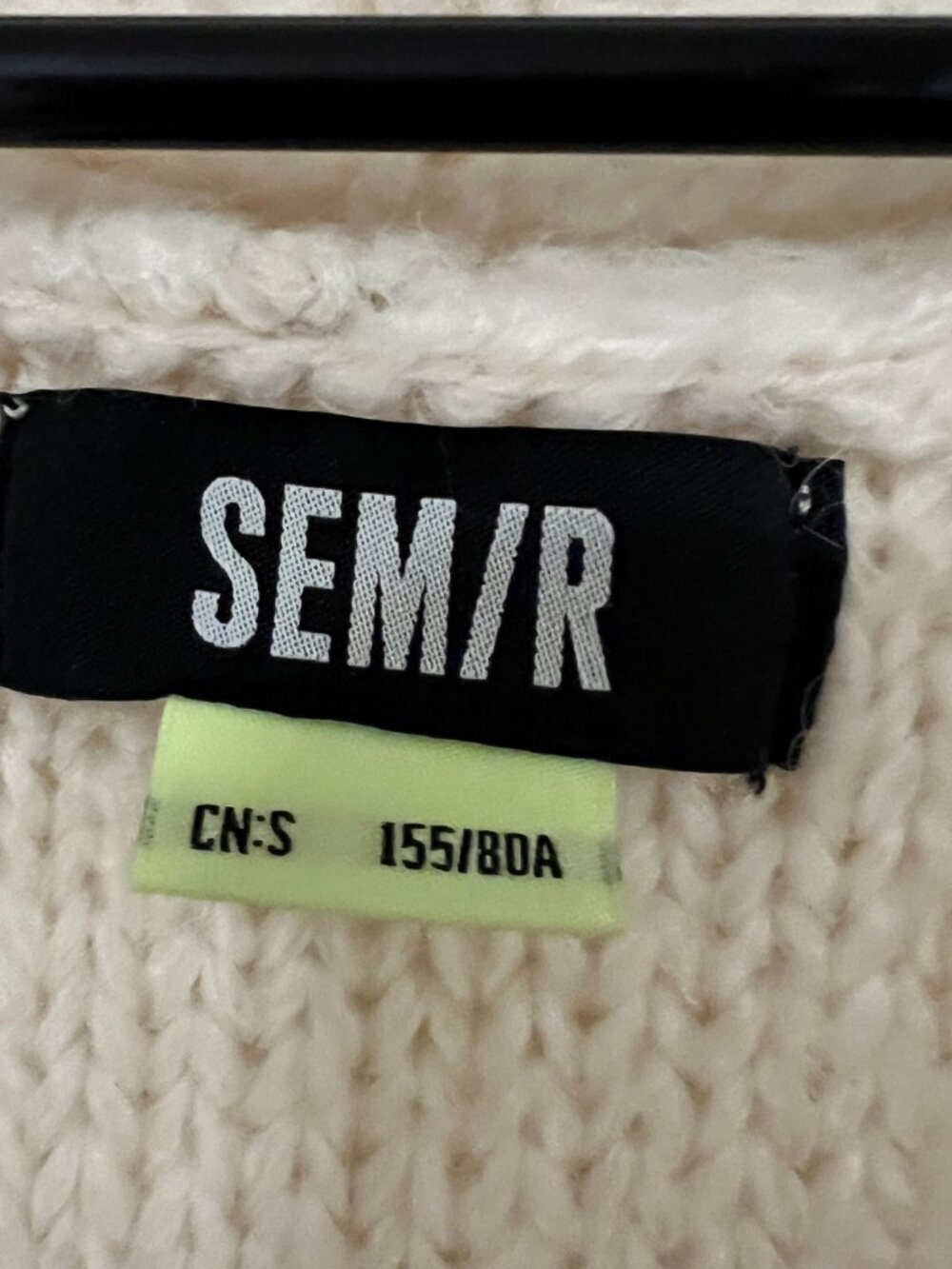 SEMIR Women Thick Knitted Sweater Cardigan, White, Size S - Picture 3 of 6